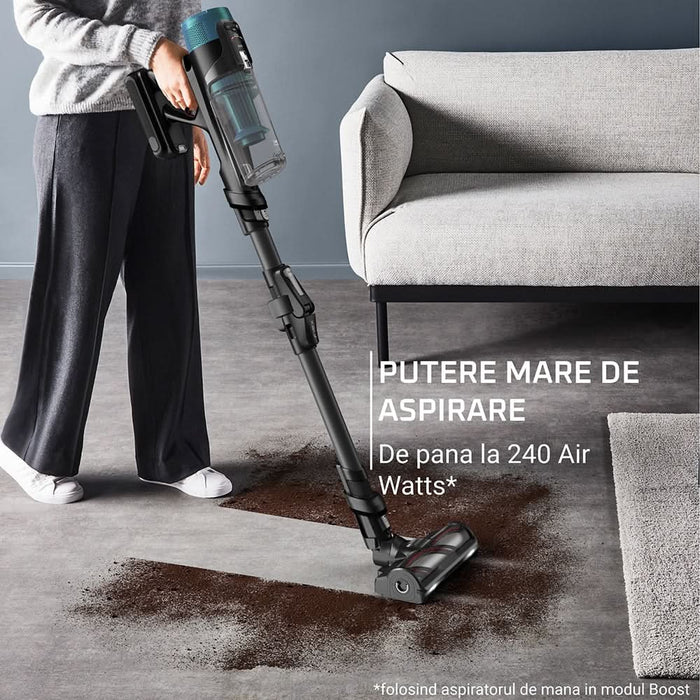 Aspirator vertical ROWENTA X-Force Flex 14.80 RH9BC1WO, 0.6l, autonomie max 90 min, albastru inchis-negru WALTI