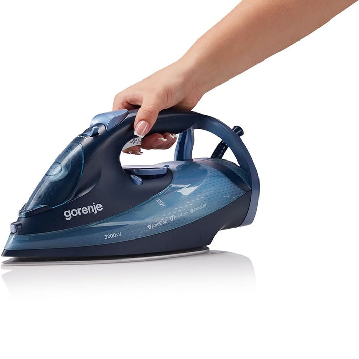 Fier de calcat GORENJE SIH3200DB, 3200W, 250g/min, 420ml, talpa ceramica, albastru inchis WALTI