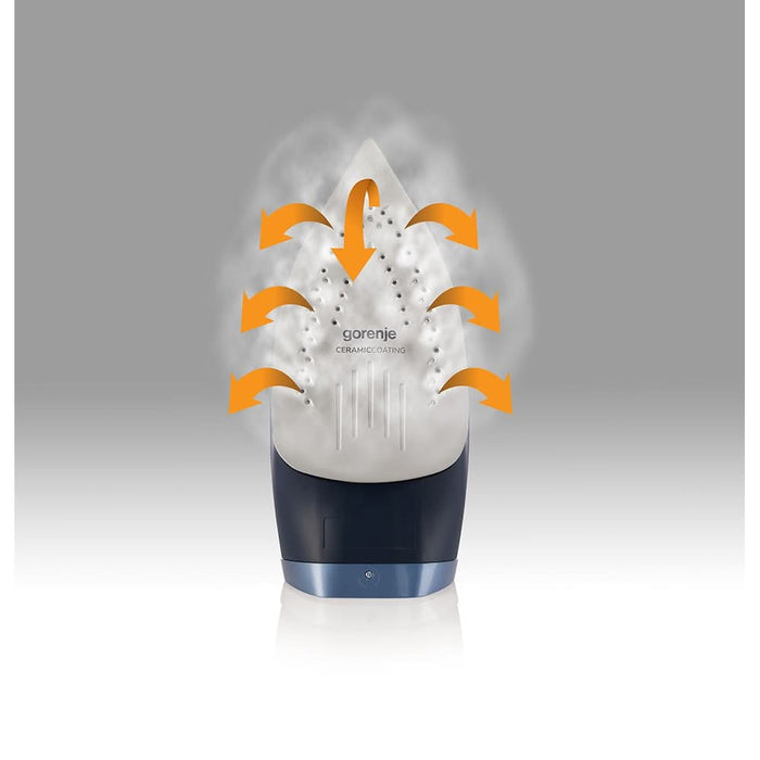 Fier de calcat GORENJE SIH3200DB, 3200W, 250g/min, 420ml, talpa ceramica, albastru inchis WALTI