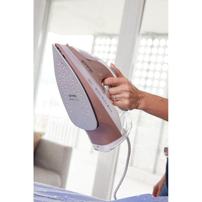Fier de calcat GORENJE SIH3200WR, 3200W, 250g/min, 420ml, talpa ceramica, roz WALTI