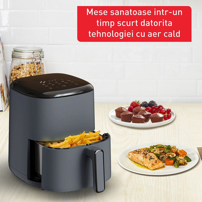 Friteuza cu aer cald TEFAL Easy Fry EY145B10, 1kg, 3l, 1300W, bleumarin-negru WALTI