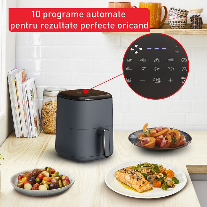 Friteuza cu aer cald TEFAL Easy Fry EY145B10, 1kg, 3l, 1300W, bleumarin-negru WALTI
