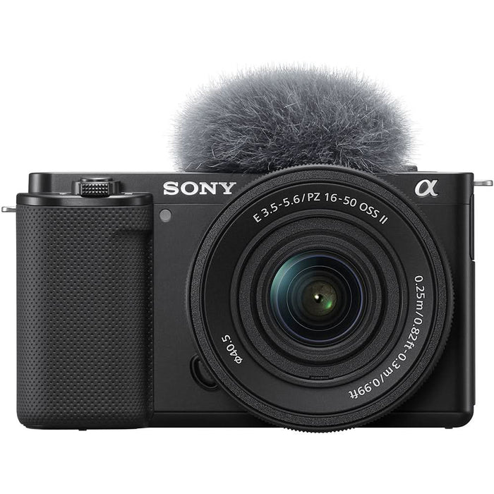 Aparat foto Mirrorless SONY Alpha ZV-E10, 24.2MP, 4K, negru + Obiectiv 16-50mm MK2 WALTI