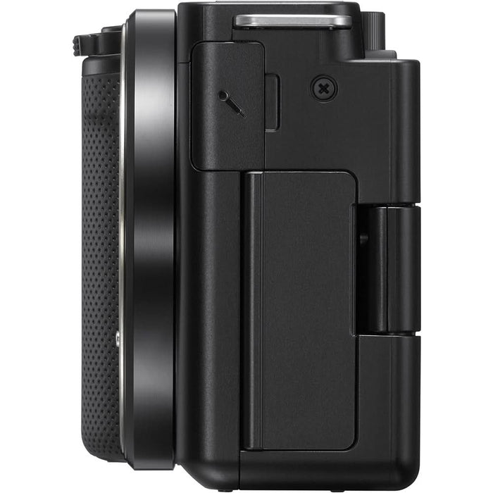 Aparat foto Mirrorless SONY Alpha ZV-E10, 24.2MP, 4K, negru + Obiectiv 16-50mm MK2 WALTI