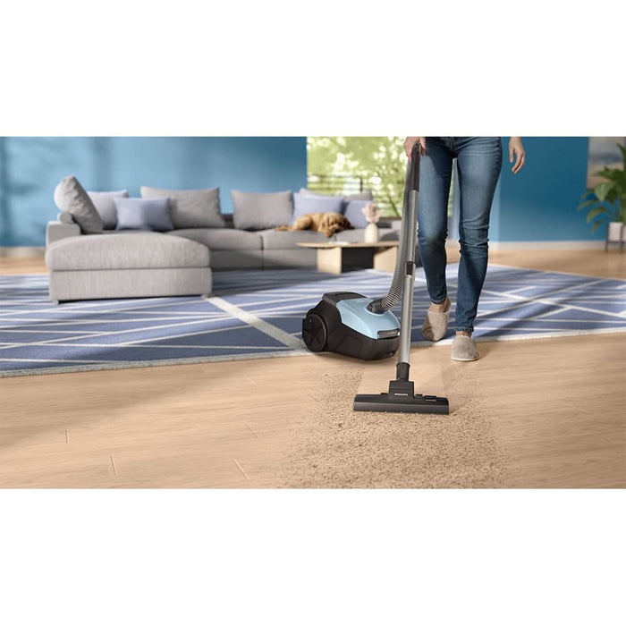 Aspirator cu sac PHILIPS Seria 2000 XD1142/10, 3l, 750W, 77dB, bleu-negru WALTI