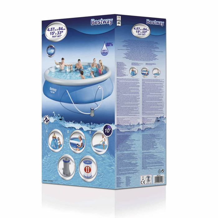 Bestway Set piscină Fast Set, 457 x 84 cm, 57313 - WALTI