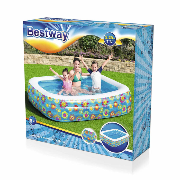 Bestway Piscină gonflabilă pentru copii, albastru, 229x152x56 cm - WALTI