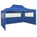 Foldable Tent Pop-Up with 4 Side Walls 3x4,5 m Blue - WALTI WALTI