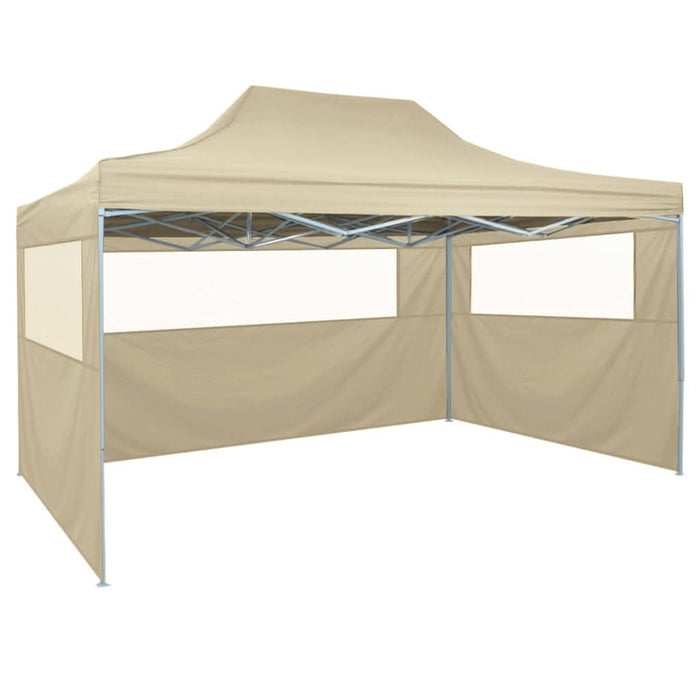 Cort pliabil pop-up cu 4 pereți laterali, alb crem, 3x4,5 m - WALTI WALTI