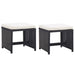 Set mobilier de exterior cu perne, 13 piese, negru, poliratan - WALTI WALTI