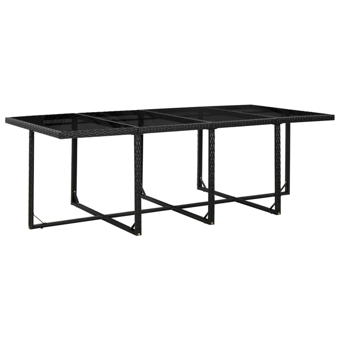 Set mobilier de exterior cu perne, 13 piese, negru, poliratan - WALTI WALTI