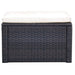 Taburet otoman din poliratan, 53 x 53 x 30 cm, negru - WALTI WALTI