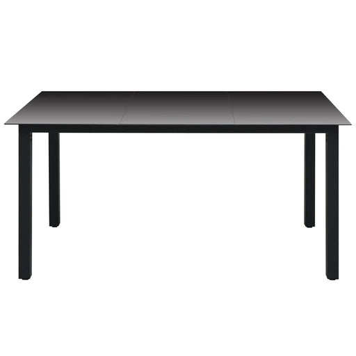 Masă de grădină, negru, 150 x 90 x 74 cm, aluminiu și sticlă - WALTI WALTI