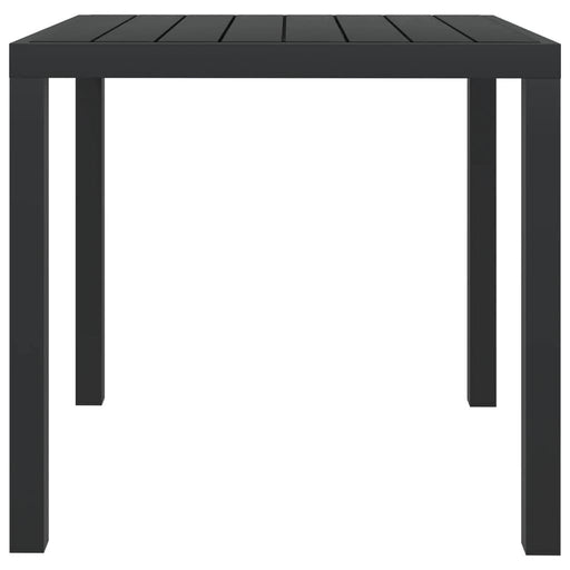 Masă de grădină, negru, 80 x 80 x 74 cm, aluminiu și WPC - WALTI WALTI