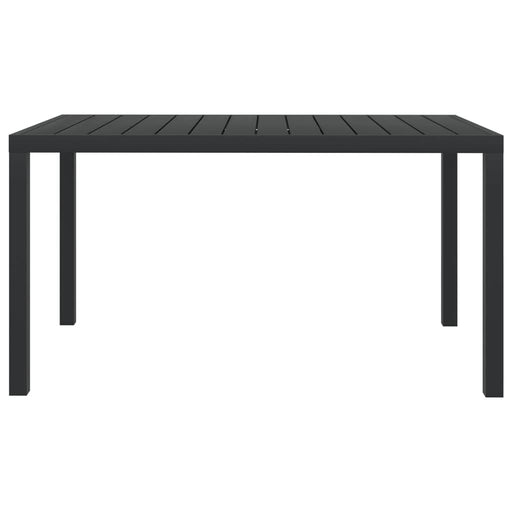 Masă de grădină, negru, 150 x 90 x 74 cm, aluminiu și WPC - WALTI WALTI