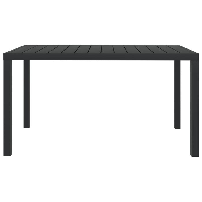Masă de grădină, negru, 150 x 90 x 74 cm, aluminiu și WPC - WALTI WALTI