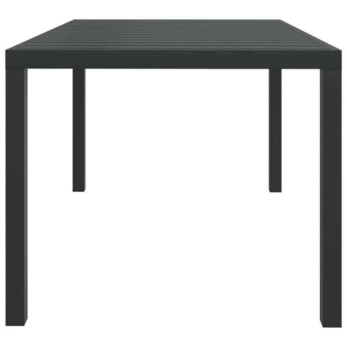 Masă de grădină, negru, 150 x 90 x 74 cm, aluminiu și WPC - WALTI WALTI