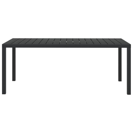 Masă de grădină, negru, 185 x 90 x 74 cm, aluminiu și WPC - WALTI WALTI