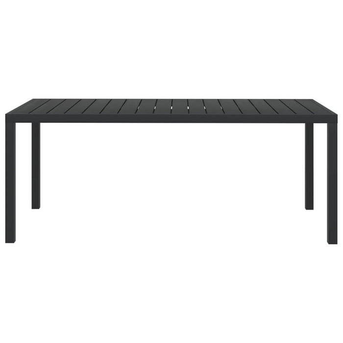Masă de grădină, negru, 185 x 90 x 74 cm, aluminiu și WPC - WALTI WALTI