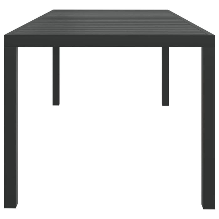 Masă de grădină, negru, 185 x 90 x 74 cm, aluminiu și WPC - WALTI WALTI