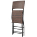 Set mobilier exterior pliabil, 7 piese, maro, oțel, poliratan - WALTI WALTI