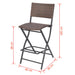Set mobilier exterior pliabil, 7 piese, maro, oțel, poliratan - WALTI WALTI