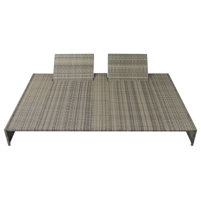 Set mobilier de gr?din? cu perne, 5 piese, gri, poliratan - WALTI WALTI