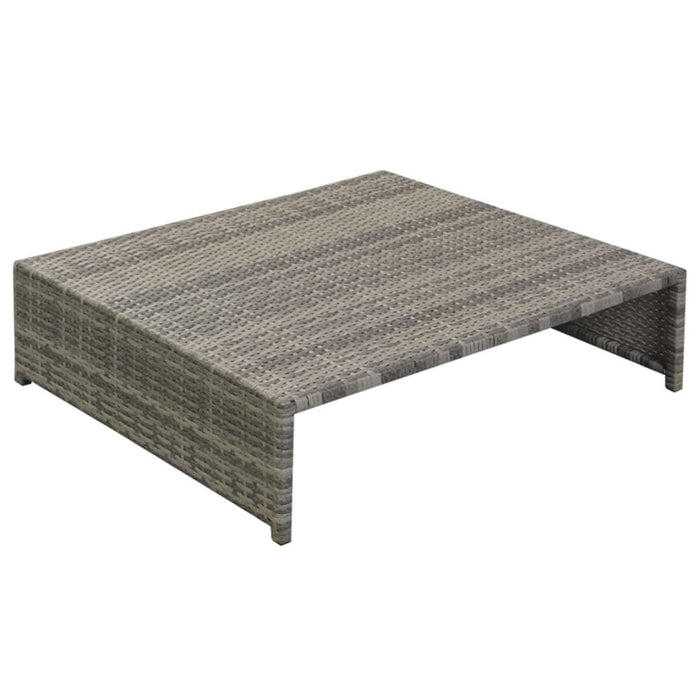 Set mobilier de gr?din? cu perne, 5 piese, gri, poliratan - WALTI WALTI