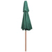 Umbrelă de soare dublă, 270x270 cm, stâlp de lemn, verde - WALTI WALTI