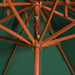 Umbrelă de soare dublă, 270x270 cm, stâlp de lemn, verde - WALTI WALTI