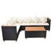 Set mobilier de grădină cu perne, 4 piese, negru, poliratan - WALTI WALTI