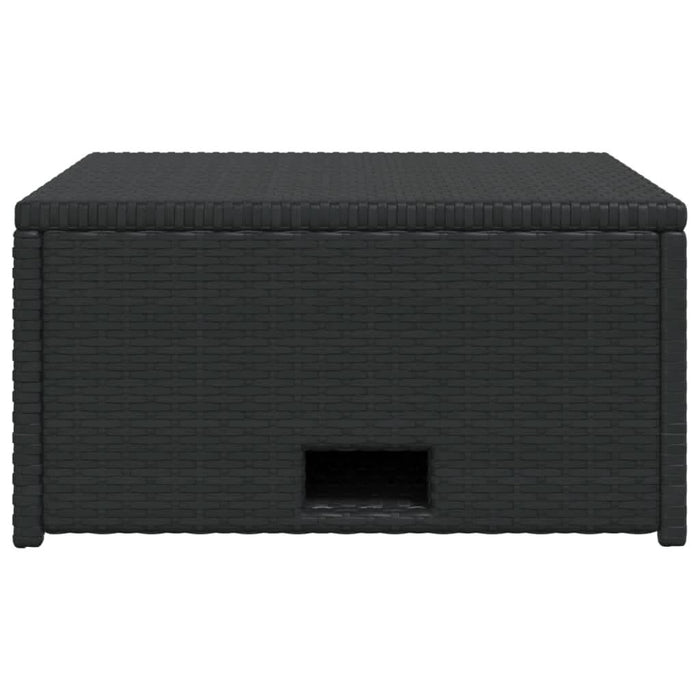 Set mobilier de grădină cu perne, 4 piese, negru, poliratan - WALTI WALTI