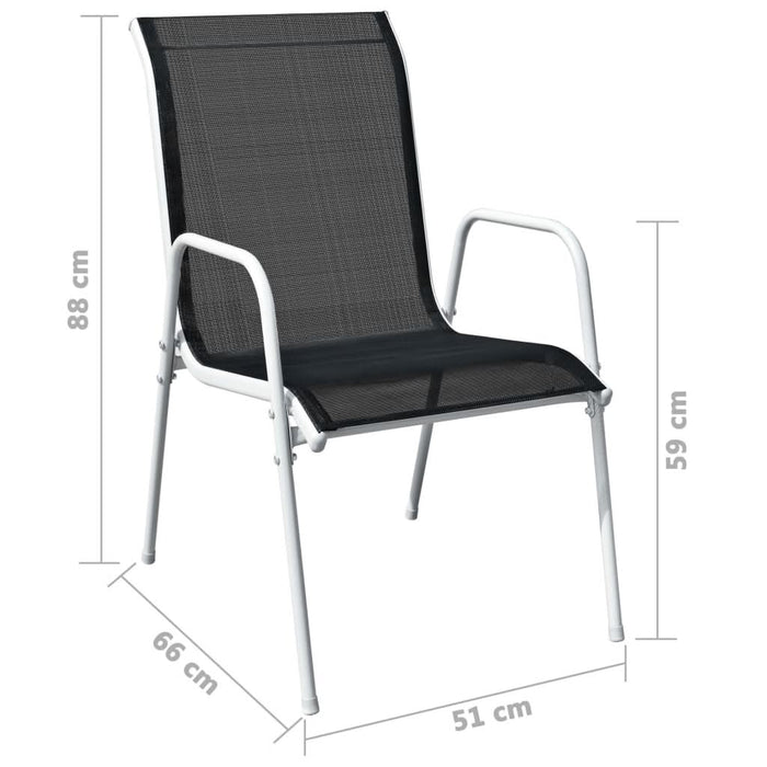 Set mobilier bistro, 3 piese, negru, oțel - WALTI WALTI