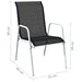 Set mobilier bistro, 3 piese, negru, oțel - WALTI WALTI