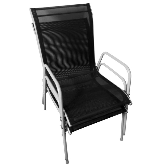 Set mobilier bistro, 3 piese, negru, oțel - WALTI WALTI