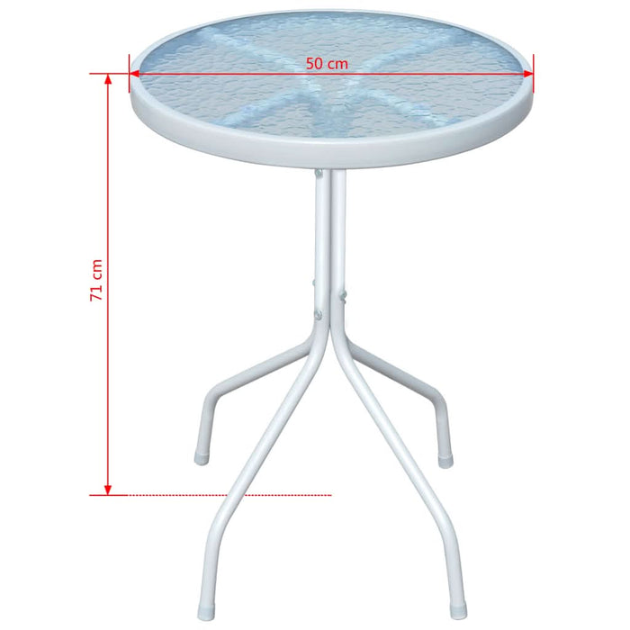 Set mobilier bistro, 3 piese, negru, oțel - WALTI WALTI