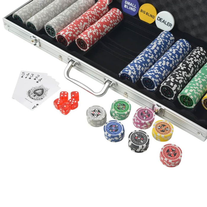 Set de poker cu 500 de jetoane cu laser din aluminiu - WALTI WALTI