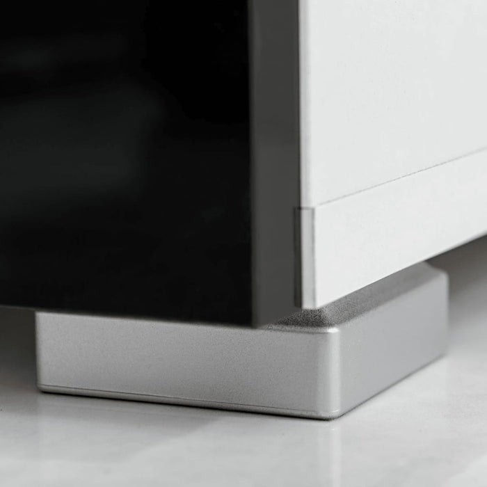 Set mobilier comodă TV de perete, 5 piese, iluminare LED, negru - WALTI WALTI