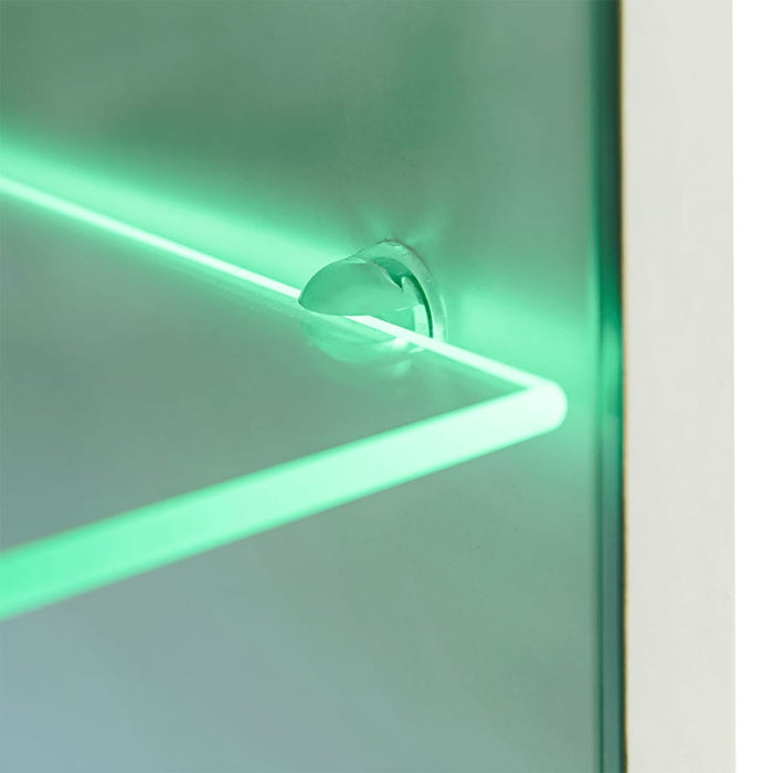 Set mobilier comodă TV de perete, 5 piese, iluminare LED, negru - WALTI WALTI