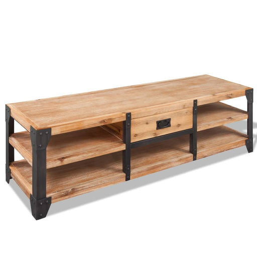 Comodă TV din lemn masiv de acacia 140 x 40 x 45 cm - WALTI WALTI
