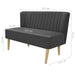 Canapea din material textil, 117 x 55,5 x 77 cm, gri închis - WALTI WALTI