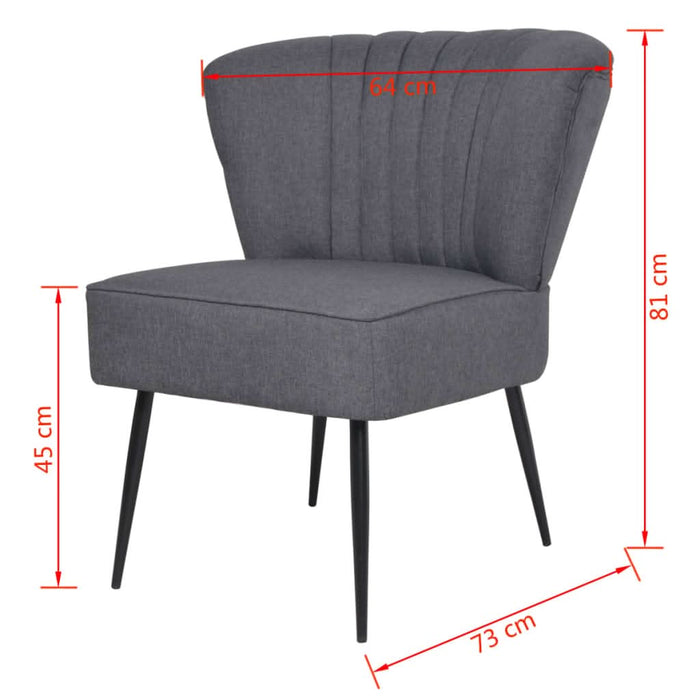 Scaun cocktail, gri închis, material textil - WALTI WALTI