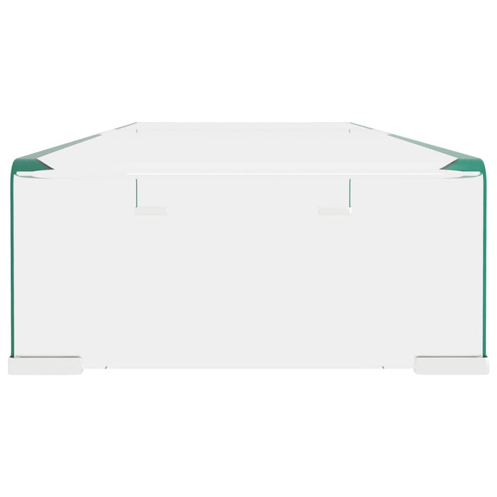 Stand TV/Suport monitor, sticlă transparentă, 80x30x13 cm - WALTI WALTI