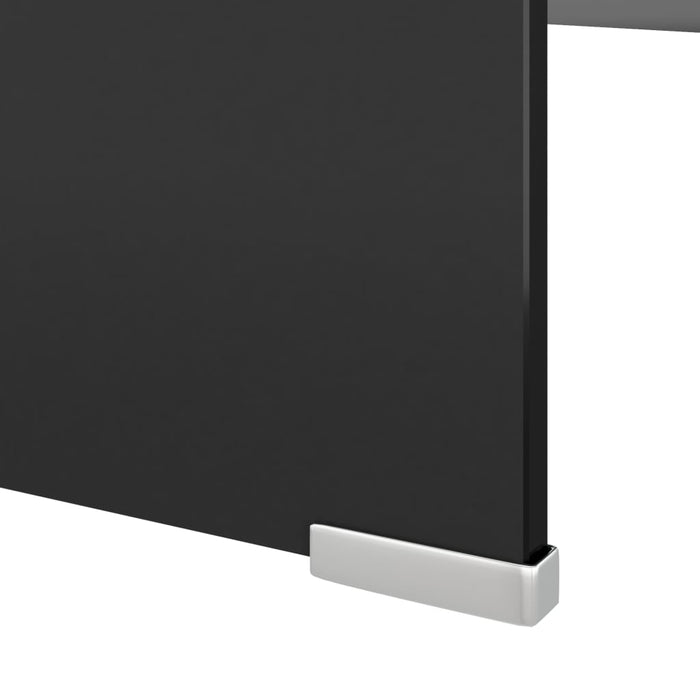 Stand TV/Suport monitor sticlă, 120x30x13 cm, negru - WALTI WALTI