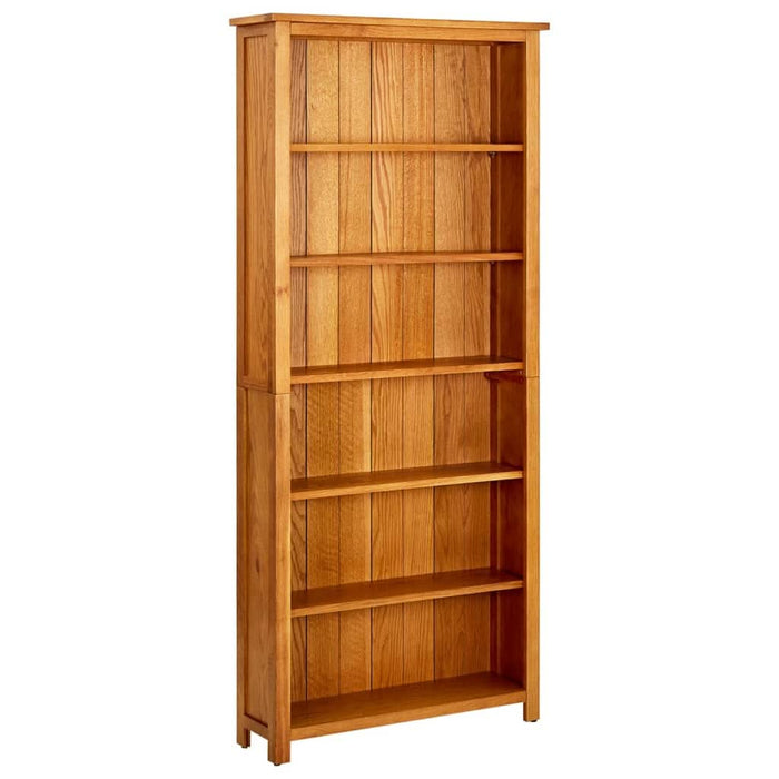 Bibliotecă cu 6 rafturi, 80 x 22,5 x 180 cm, lemn masiv stejar - WALTI WALTI