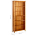Bibliotecă cu 6 rafturi, 80 x 22,5 x 180 cm, lemn masiv stejar - WALTI WALTI