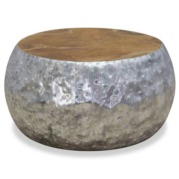 Măsuță de cafea din aluminiu și tec, 60 x 60 x 30 cm - WALTI WALTI