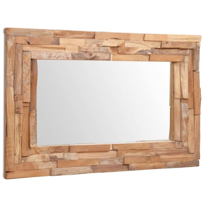 Oglindă decorativă din lemn de tec, 90 x 60 cm, dreptunghiular - WALTI WALTI