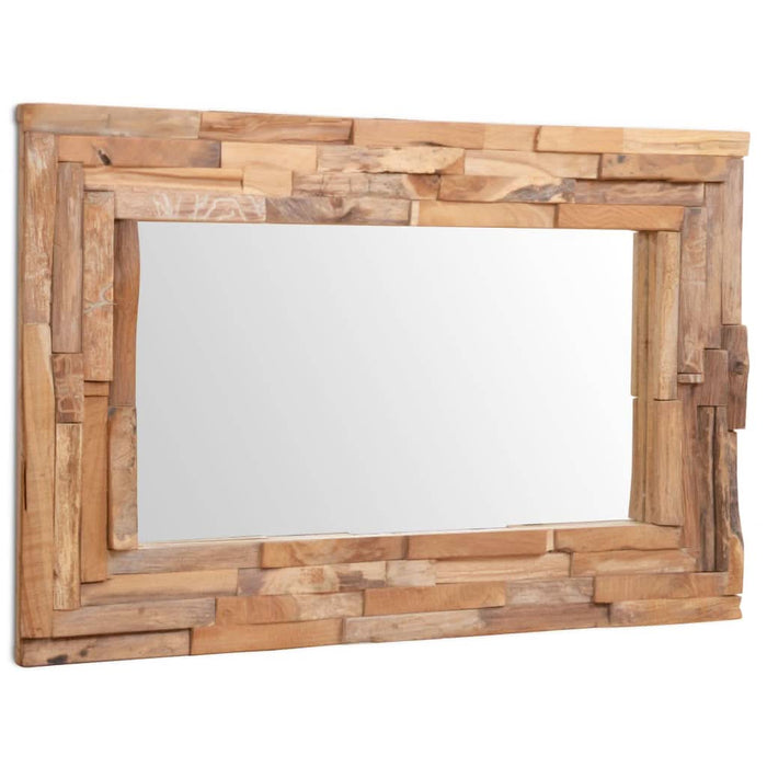 Oglindă decorativă din lemn de tec, 90 x 60 cm, dreptunghiular - WALTI WALTI