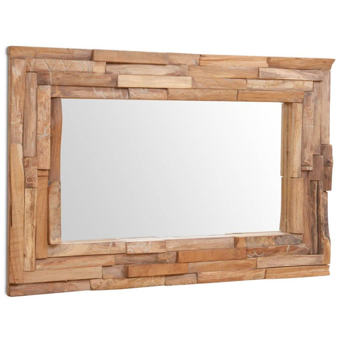 Oglindă decorativă din lemn de tec, 90 x 60 cm, dreptunghiular - WALTI WALTI